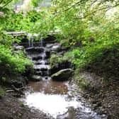 The picturesque Snipe Dales country park and nature reserve at Lusby, near Spilsby.