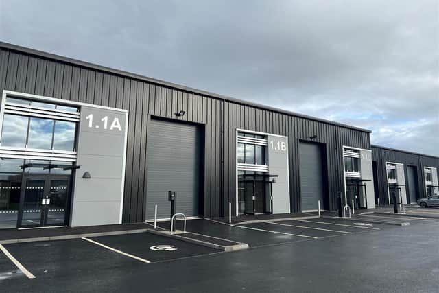Phase one of the Sleaford Moor business units complete. Photo: NKDC