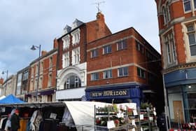 The old front of The Scala Theatre, in Market Place. The planning application concerns the rear of the building, though.