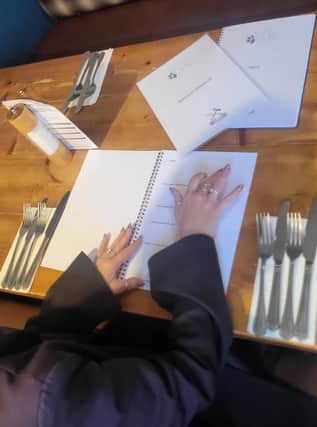 Laura Goodhand trying out her new menus at the Royal Oak, Holton Le Clay.