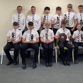 Boston Town U14s with their league winners' trophies