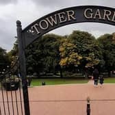 The railings surrounding Skegness Tower Gardens are being painted as part of the ongoing refurbishment.