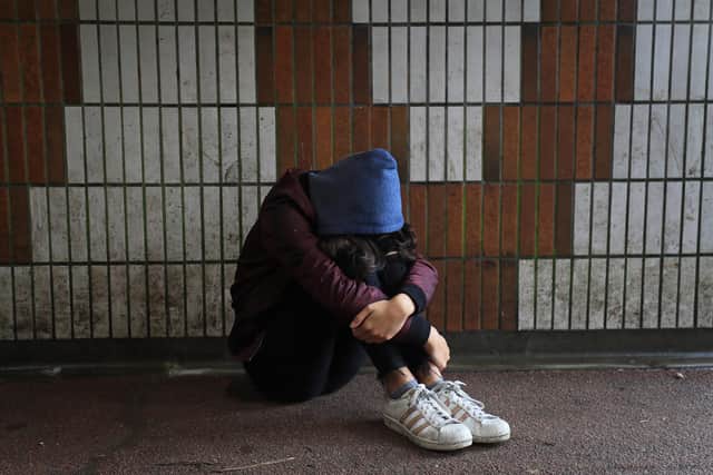 PICTURE POSED BY MODEL of a teenage girl showing signs of mental health issues. PA Photo. Picture date: Sunday February 2, 2020. Photo credit should read: Gareth Fuller/PA Wire