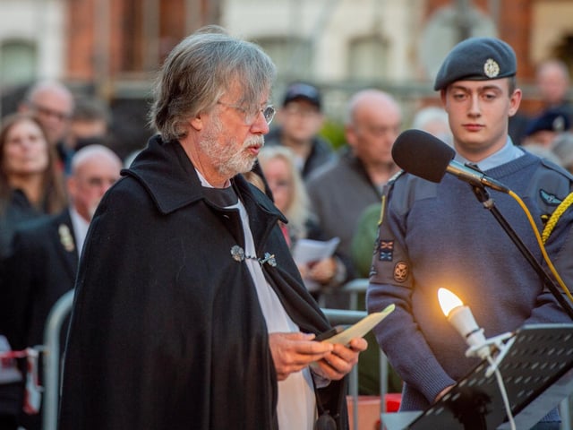 Rev Mike Croft during Louth's 80th anniverary of D-Day event.