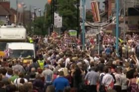 A nostalgic look at the 2012 Olympic Games Torch Relay arriving in Skegness..