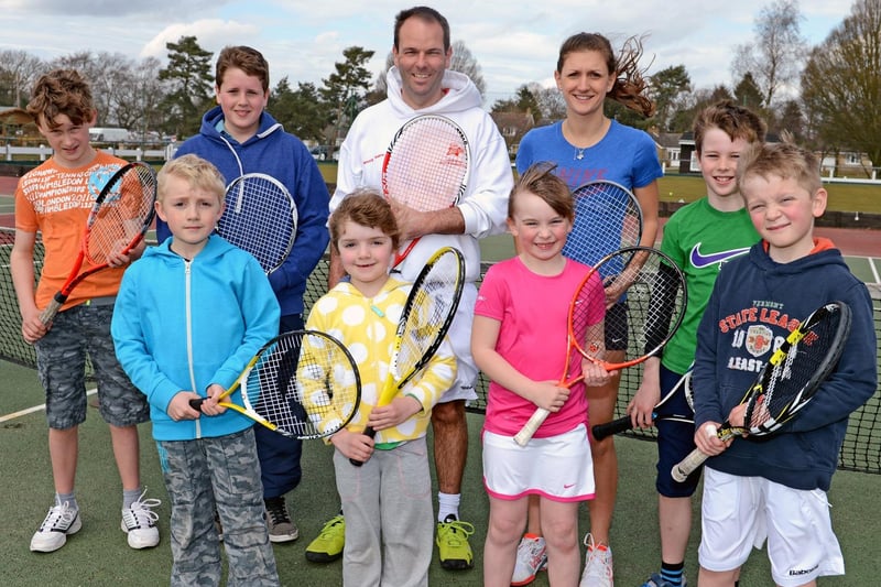 A scene from Woodhall Spa Tennis Club’s Open Day with new head coach Guy Galpin and Tattershall professional Jade Windley.