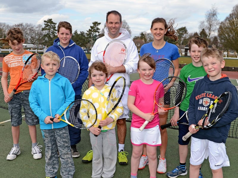 A scene from Woodhall Spa Tennis Club’s Open Day with new head coach Guy Galpin and Tattershall professional Jade Windley.