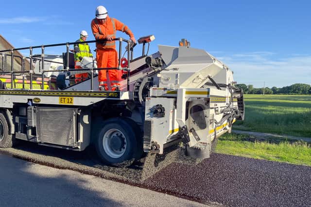 Surface dressing work from a previous year. Photo: LCC