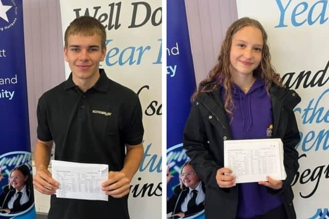 Calum and Marta, of Thomas Middlecott Academy, Kirton.