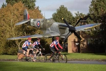 Cyclists at RAF Digby,. Photo: Michael Powell, RAF Benevolent Fund