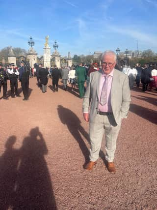 Mike Galligan inside the palace gates