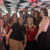 Horncastle Town FC's U15 Girls with England Men's manager Gareth Southgate.