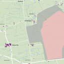 The area between Scredington, Helpringham and Swaton earmarked for the new reservoir.