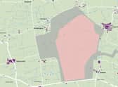 The area between Scredington, Helpringham and Swaton earmarked for the new reservoir.