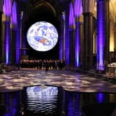 Gaia pictured on display in Salisbury Cathedral. Image: Luke Jerram
