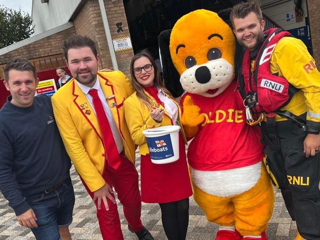 A flag day held in aid of the Skegness RNLI Lifeboat Station.