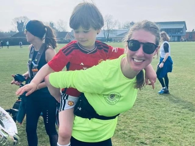 Getting a piggy back. Photo: HET