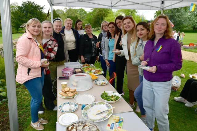 Ukraine refugees get together at Rauceby Hall.