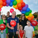 Celebrating the launch of Wyberts Play Park. Pictured (from left) Mike Sharp, chairman of Wyberton Parish Council, Hev Ainsworth, Carrie Maskell, Steve Slater, Paul Bastock, David Williams, Jesse Maskell, five, and Tilly Lawson, 10.