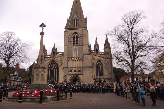 Last year's Remembrance event in Sleaford Market Place.