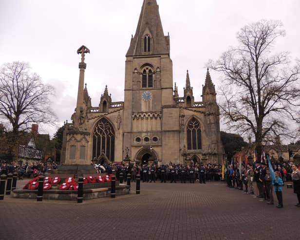 Last year's Remembrance event in Sleaford Market Place.
