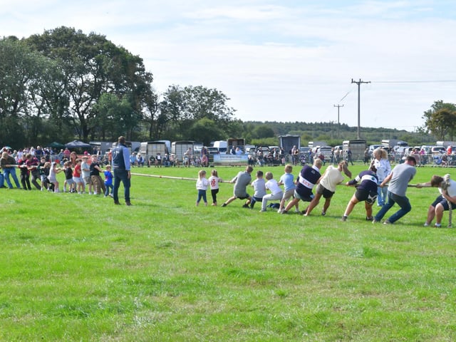 Tug-of-war in the main ring