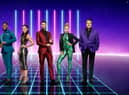 From left: Mo Gilligan, Davina McCall, Joel Dommett, Rita Ora and Jonathan Ross