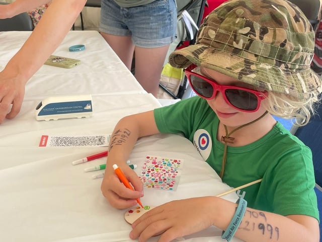 Children at the Trinity Arts Centre’s craft table