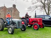 Danny Snell and Keiran Speed on their tractors. Photos: Chris Frear
