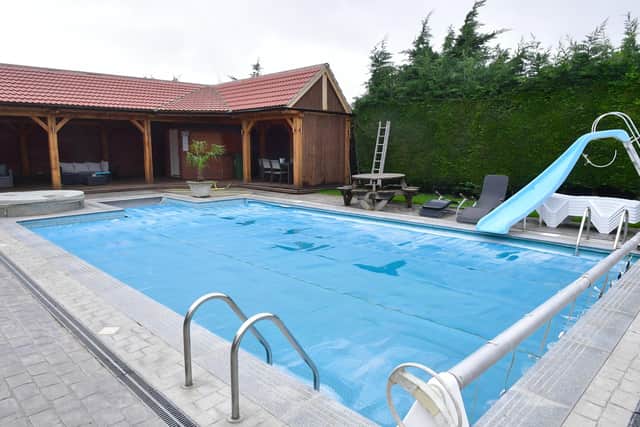 The swimming pool.