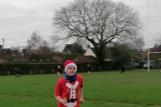 Keep on running - a Santa at King Edward VI Academy, Spilsby,