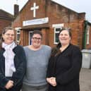 Judith Coe (right) and members of her team at Spilsby Christian Fellowship Church Trish Freeman and Vicki Ireland.