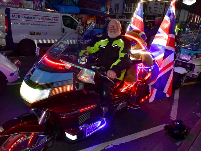 Flying the flag is Alan Richardson of Bilsby.