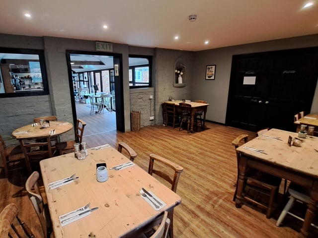 Inside the adjoining cafe.