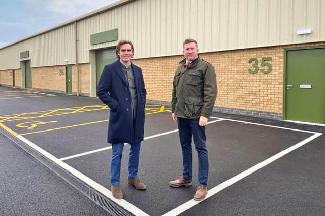 George Lockwood, director of Castle Group, and James Kirby, owner of Stirlin Developments