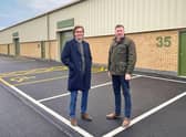 George Lockwood, director of Castle Group, and James Kirby, owner of Stirlin Developments