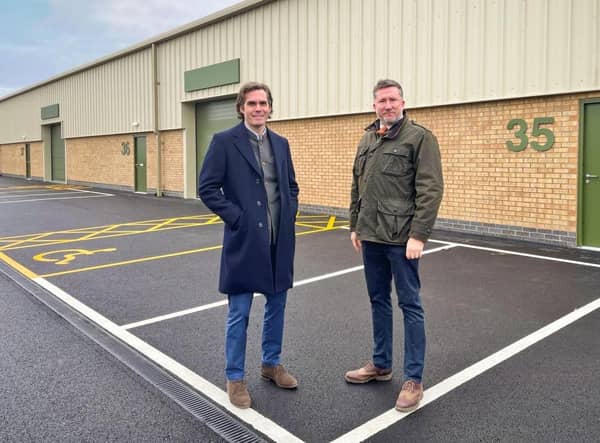 George Lockwood, director of Castle Group, and James Kirby, owner of Stirlin Developments