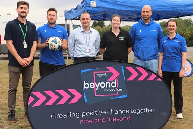 Coun Alex McGonigle, executive councillor for community safety at Lincolnshire County Council, pictured with council staff at a 'Beyond' park day. Photo: LCC