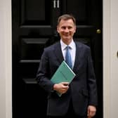 Jeremy Hunt, chancellor of the exchequer, poses outside 11 Downing Street today ahead of presenting his Autumn Statement - a growth-focused fiscal plan. (Photo by Leon Neal/Getty Images)