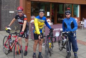 Barry Markham, Trevor Halstead and Daniel Nicholson in Retford.