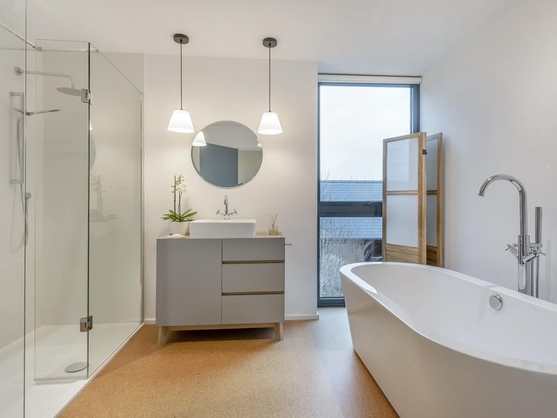 The bathroom.