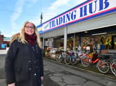 Skegness market manager Kathryn Jones outside the rebranded Skegness Trading Hub.