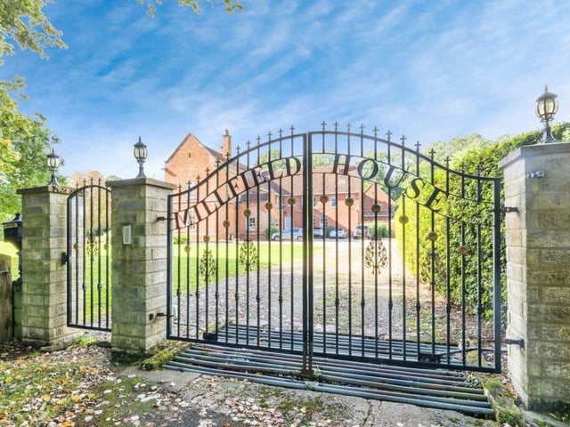The gated entrance.