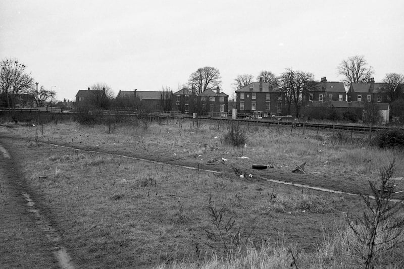 Looking across to Irby Street and the homes on Haven Bank ...