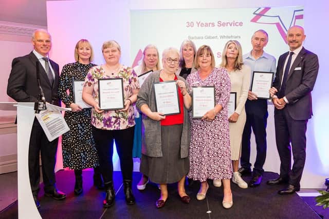 Long Service Award recipients with OSJCT CEO Dan Hayes (far right)