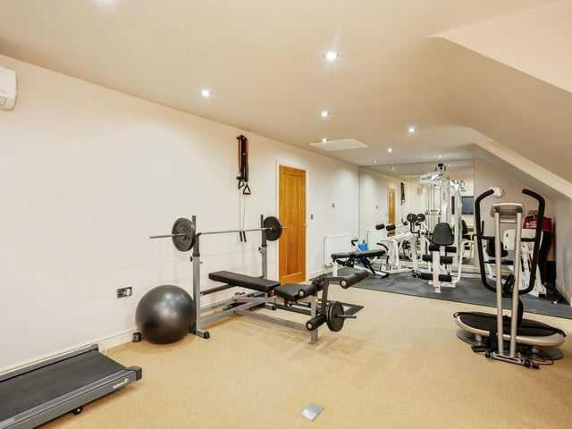 The gym room.