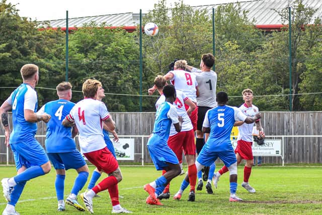 Skegness in action against Kimberley. Pic by Ryan Thompson, Happy Snapz Photography.