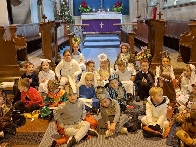 This Christmas has seen a return to relative normality with families invited along to enjoy school festive plays and shows. Can you spot your youngsters among these pictures? The cast of Dunston St Peter's School Nativity play, staged in their parish church.