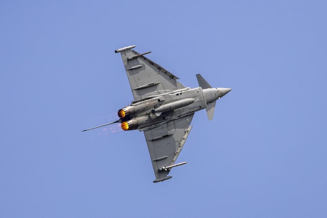 Crowds were stunned by the Typhoon Display Team. Photo: AS1 Joshua Whiting