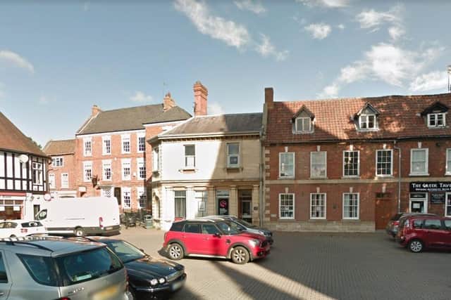 The area of the Market Place in Sleaford set to see more outdoor dining seating.